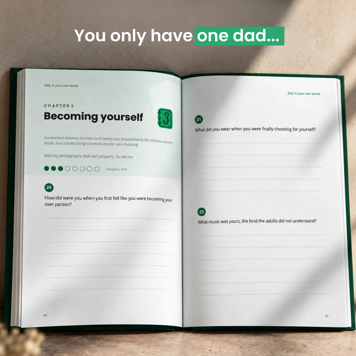Guided journal - Dad, your life in your own words